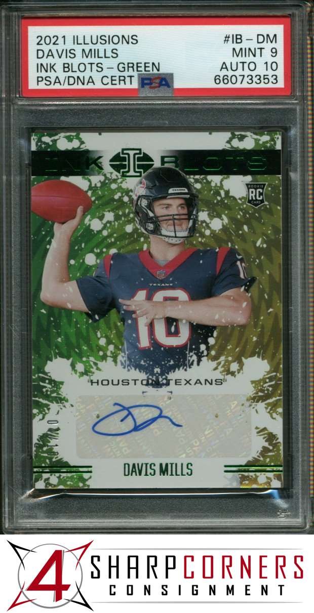 Davis Mills Panini Illusions Ink Blots #IBDM Green