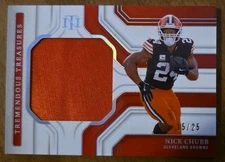2024 Panini National Treasures #TTS-NCB Nick Chubb 15/25 MEM Browns Texans