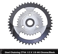NEW STEEL BICYCLE SPROCKET CHAINRING 1/2X1/8X44T CRUISER BMX LOWRIDER BICYCLES