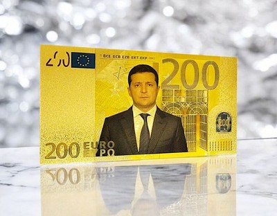 Volodymyr Zelensky Collectible PVC Note Limited Edition Gold