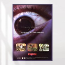 RESIDENT EVIL 1 Playstation 1 POSTER Game Advert Advertising Art A4 A3 A2 A1 XL
