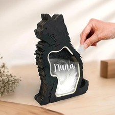 Pet Hair Keepsake Box Wooden Memorial Storage for Cat Dog Ashes Fur Display