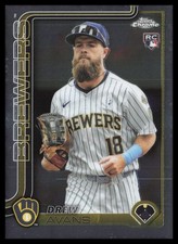 2025 Topps Chrome Update #USC47 Drew Avans Milwaukee Brewers Baseball Card