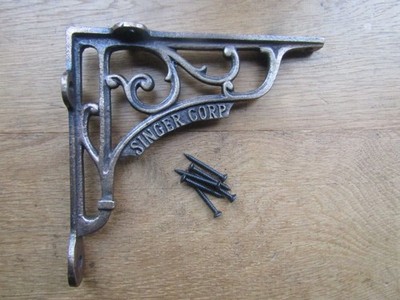 Rustikale Eisen Regalwinkel Vintage Viktorianisch Schnörkel verziert Gerüst