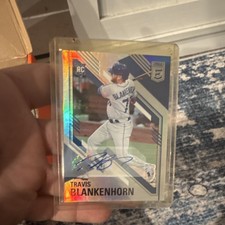 2021 Panini Chronicles Rookie Autograph #4 Travis Blankenhorn Mets Baseball Card