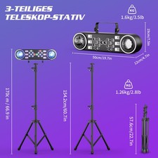 Mobile DJ Party Light Set con Supporto Mobile DMX Illuminazione Palco DJ Effetto Luce
