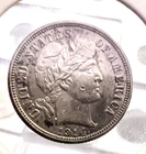 1914 Barber Dime 10C AU