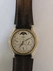 Seiko Vintage 7F39-6029 Moon Phase Silver/Gold Tone 34mm In beautiful Condition