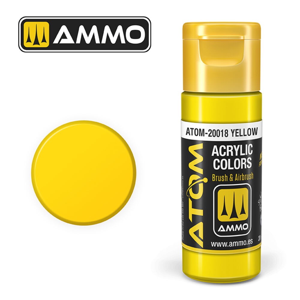 Ammo MIG ATOM-20018 - ATOM Color Yellow 20Ml - New