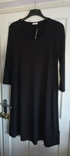 BNWT Ladies Black Ribbed Maxi Dress Size UK20 RRP £17 Papaya