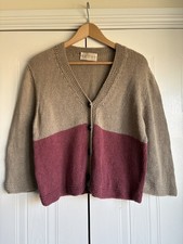 Fab Rowan Hand Knit Cotton Linen Blend MARTIN STOREY Deeba Colourblock Cardigan