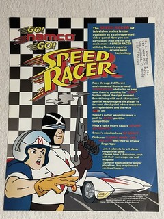 Namco Speed Racer 1995 Game Ad Promo Vintage Flyer