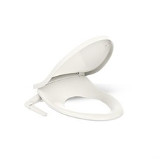 PureWash M250 Manual Elongated Bidet Toilet Seat, Biscuit, Quiet-Close Lid Pr...