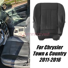 2011-2016 Fits CHRYSLER TOWN & COUNTRY Driver Bottom Leather Seat Cover Black