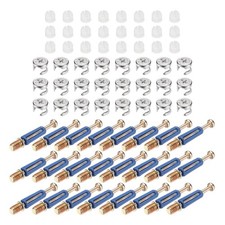 45 Sets 3 in 1 Furniture Connecting 40mm Cam Lock Fasteners Nuts Screw Blue