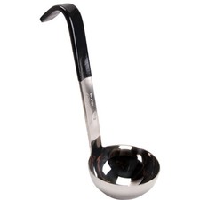 Vollrath 4970320 3 oz Antimicrobial Black Ladle