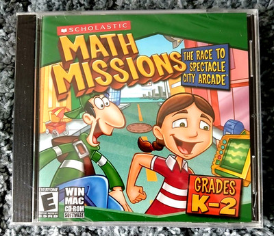 SEALED NEW Math Missions The Race to Spectacle City Arcade Grades K-2 CD MAC WIN