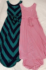 2 Two Ingrid Isabel Maternity Women's Sleeveless Striped Midi Dresses Medium