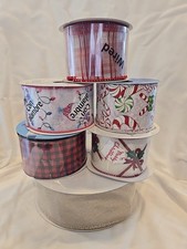 Wired Christmas Ribbon - 2.5" wide - 100 Yards - Assorted Designs - Lot 5