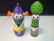 Veggie Tales LarryBoy Figure 3 Larry Boy Archibald Asparagus Helicopter