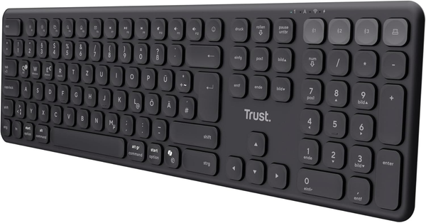 Trust Vaiya Tastatur Kabellos Bluetooth + 2.4 Ghz Qwertz-Layout, StandardgrößE F-image