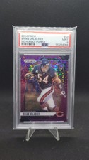 2024 Panini Prizm Brian Urlacher #52 Purple No Huddle Prizm /49 PSA 9 MINT