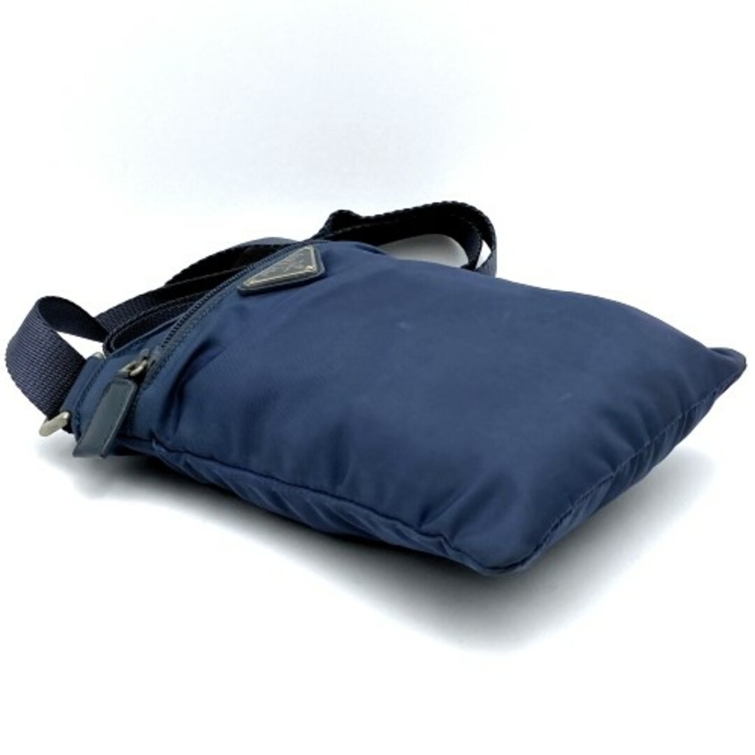 PRADA B7792 Tessuto shoulder bag triangular plate gray blue nylon women s Used thumbnail 5