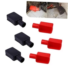 6PCS Battery Terminal Cover, Battery Terminal Protector, Car Soft Rubber 