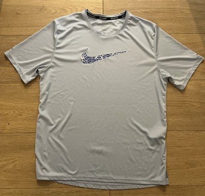 Nike Shirt Mens Medium Blue Dri-FIT Short Sleeve Running Gym Tee Sport T