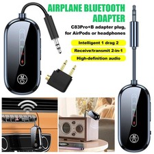 Airplane Wireless Bluetooth Transmitter Audio Adapter for AirPods Headphones