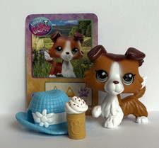 Collie G7 151 w/ Accessories Card - Authentic Littlest Pet Shop - Hasbro LPS