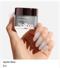 NailBOo Apollo Glow Silver Sparkle Nail dip P...
