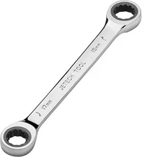 Double Box End Ratcheting Wrench Metric 72 Tooth Ratchet Gear 17x19 mm
