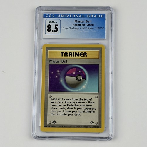 Master Ball (1st Edition) graded CGC 8.5 for sale on eBay