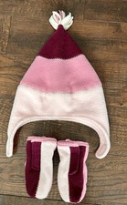 Baby Gap Girls Winter Hat And Gloves Set Size 2-3 Years