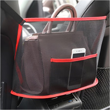 Car Net Pocket Handbag Holder, Mesh Vehicle Storage Organizer between Front Seat