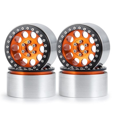 4pcs Aluminum Alloy 2.2'' RC Beadlock Wheels Rims 35mm for Axail Wraith RR10 9...