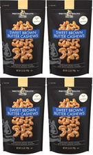 Squirrel Brand Sweet Brown Butter Cashews,3.5 Ounces Resealable Bag,Gluten Free,