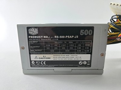 Cooler Master 500W Desktop PSU ATX Power Supply Unit RS-500-PSAP-J3