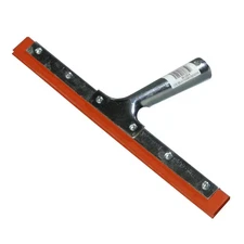 12 In. Professional Double-Blade Red Gum Rubber Squeegee with Zinc Plated Steel 