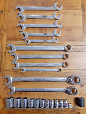Snap On Tools 23-pc Mixed Tool Set Wrenches Ratcheting Wrenches Sockets