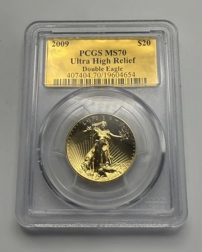 🔥 2009 $20 Gold Ultra High Relief Double Eagle PCGS MS70 Gold Label STUNNER 🔥