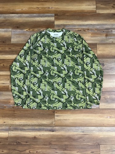 Chemise Simms Solarflex Homme 2XL Bleu Camouflage UPF 50 Légère Pour Pêche Et Outdoor