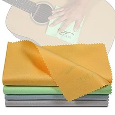 4-Pack 12"x12" Guitar Cloths Ultrafine fiber suede Plush Polishing 4 Pack