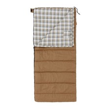 Flannel Lined Rectangle Adult Sleeping Bag Br...
