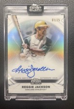 2025 Topps Chrome Black White Ivory Autograph Reggie Jackson /25. On Card auto!