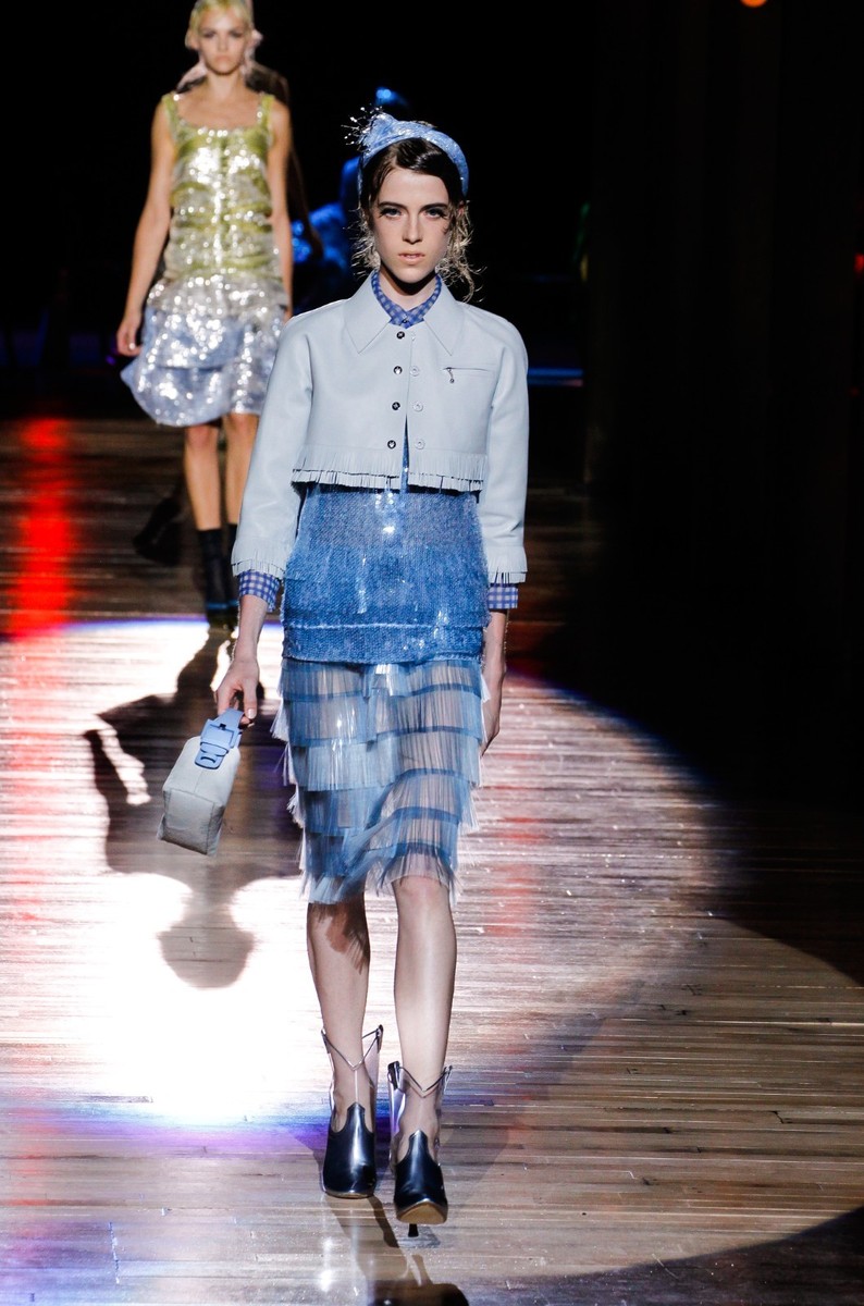 Marc Jacobs Runway Spring 2012 Blue Sheer Sequin Embellished Vest S View 4