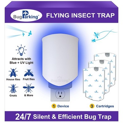 Flying Insect Trap for Fruit Flies,Gnats,1 Devices & 3 Refills