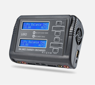 240W Dual Lipo Battery Charger, RC Car Battery Charger 10A 1S-6S Balance Charger
