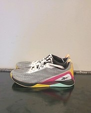 Reebok Nano X1 Grit Womens Size 8.5 Black White Running Athletic Shoes Sneakers